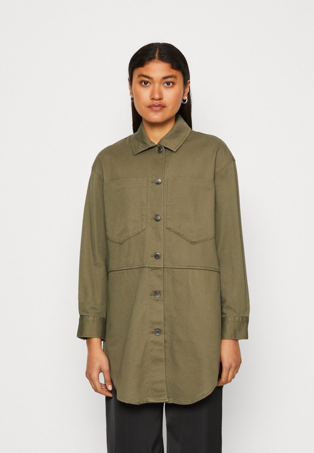 

Короткое пальто ONLY Onldrew Shacket, зеленый, Коричневый
