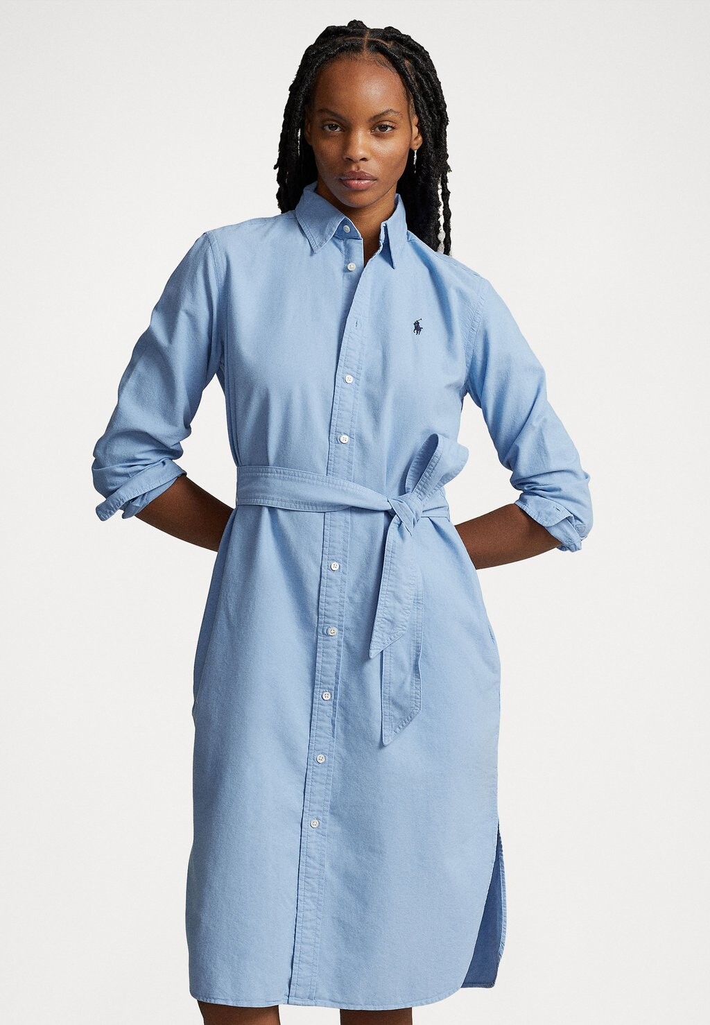 

Платье Camisero Polo Ralph Lauren CORY LONG SLEEVE DAY DRESS, голубой