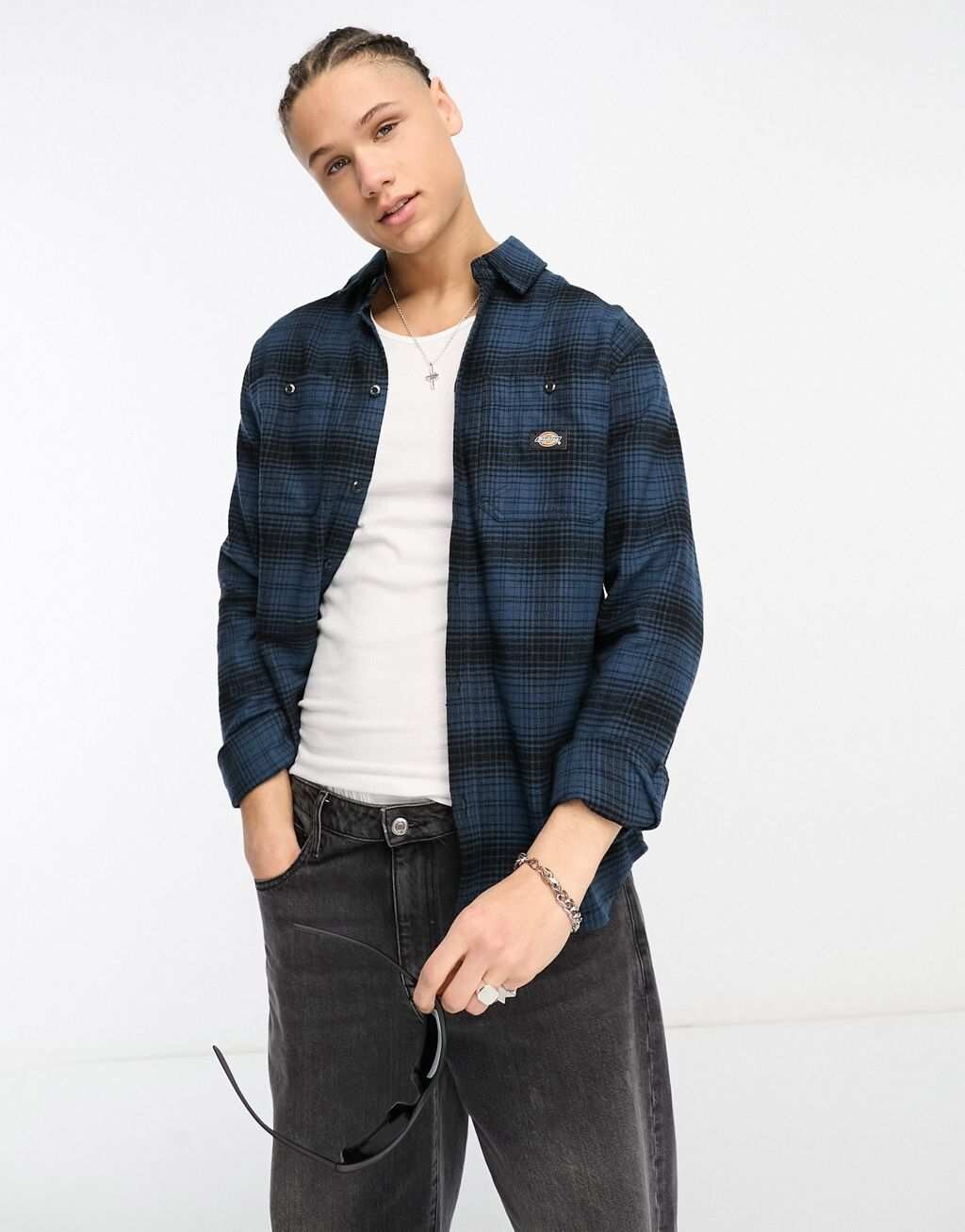 

Темно-синяя рубашка в клетку Dickies evansville