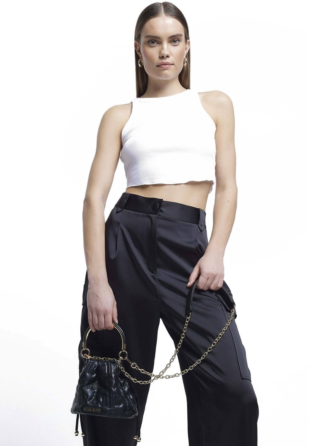 

Сумка через плечо River Island, черный