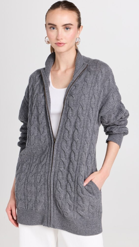 

Кардиган Le Kasha Akita Cashmere, серый