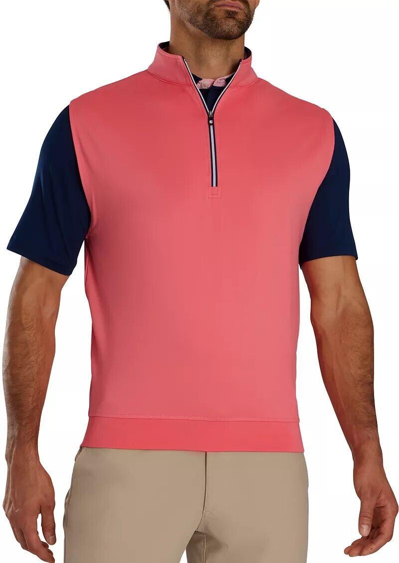 

Мужской пуловер для гольфа FootJoy на молнии с половиной молнии, красный