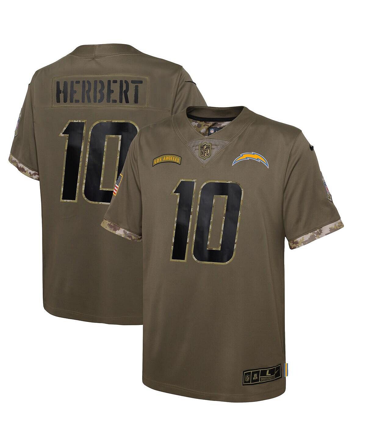 

Джерси Big Boys Джастина Герберта Olive Los Angeles Chargers 2022 Salute To Service Player Limited Nike