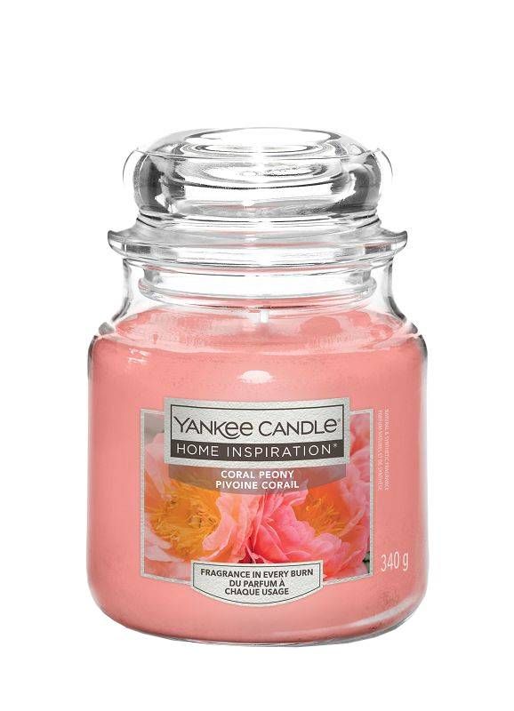 Ароматическая Свеча Yankee Candle Home Inspiration Coral Peony, 340 гр свеча ароматическая yankee candle tropical jungle 411 гр