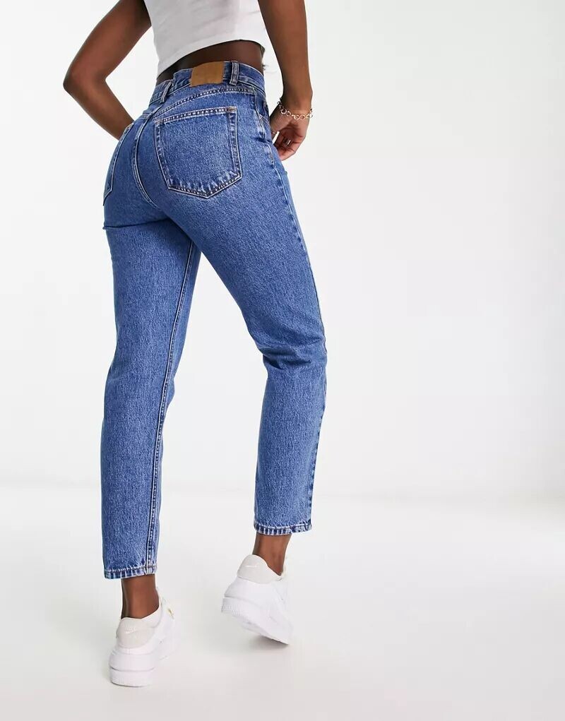 

Чернильно-синие джинсы с завышенной талией Pull&Bear