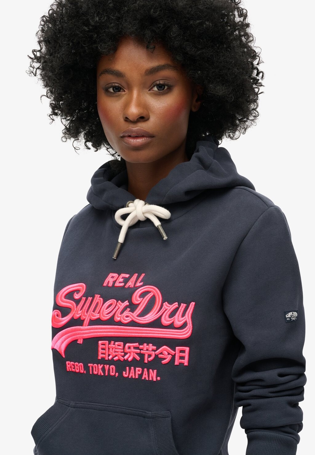 

Толстовка с капюшоном LOGO EMBROIDERED GRAPHIC Superdry, темно-синий