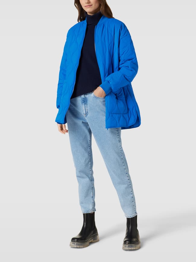 Стеганая куртка со структурированным узором Jake*s Casual, синий
