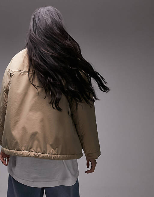 

Песочная куртка дальнобойщика Topshop, Бежевый