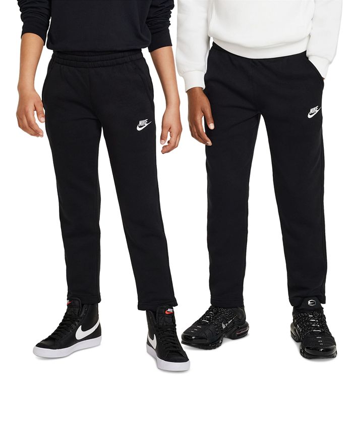 цена Спортивная одежда для больших детей Клубные флисовые брюки с открытым подолом Nike, черный