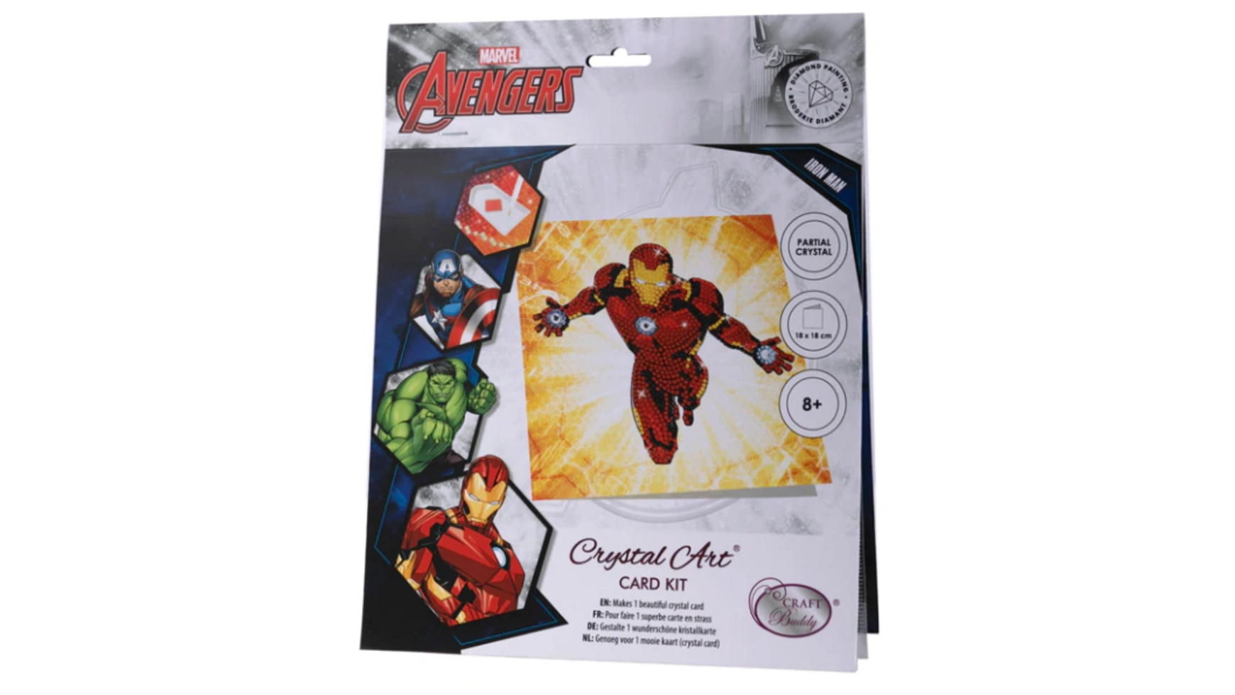 Craft Buddy Набор карточек для алмазной живописи Crystal Art Ironman 18x18см