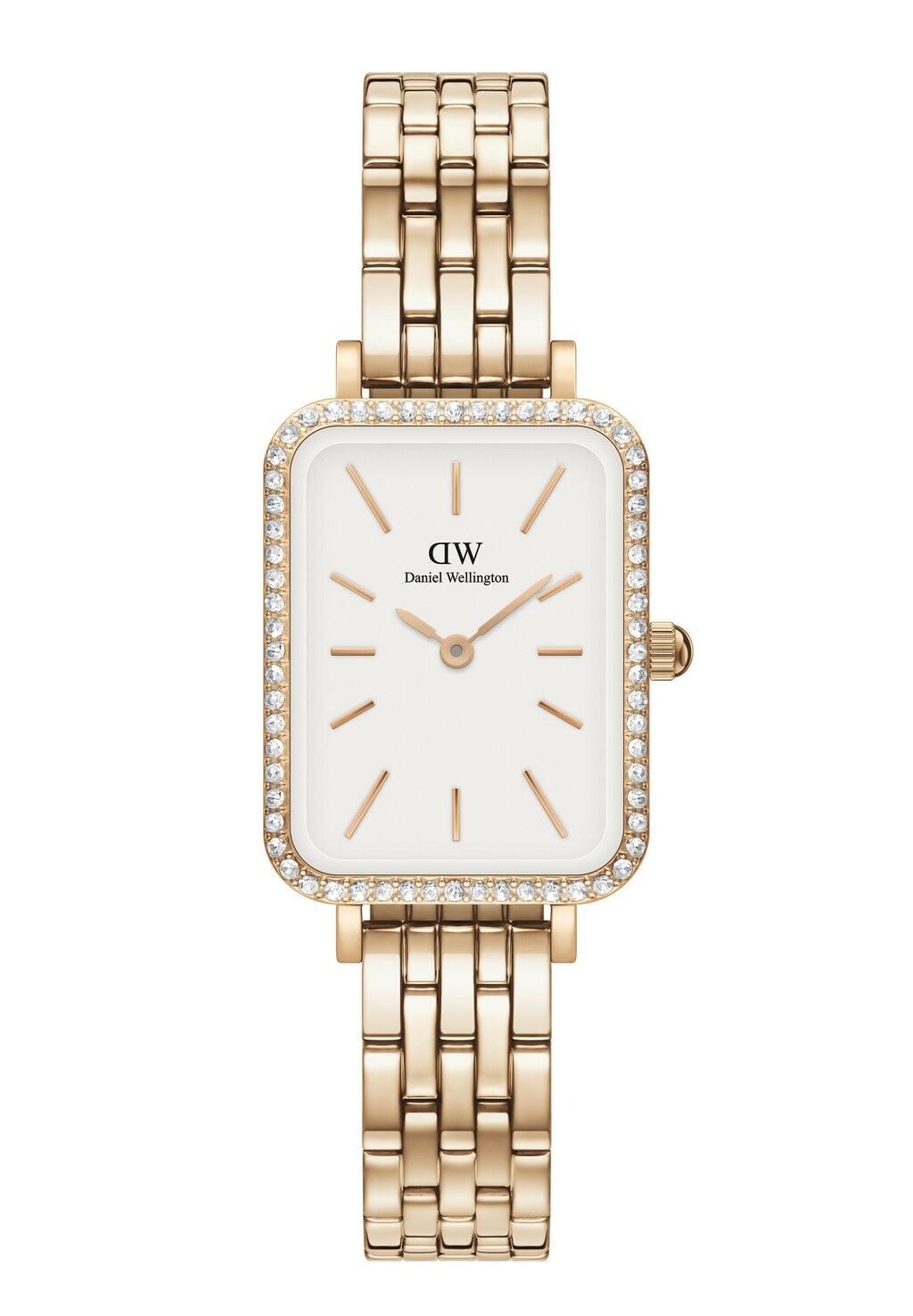 

Часы Quadro Lumine Bezel Link Daniel Wellington, цвет rose gold-coloured