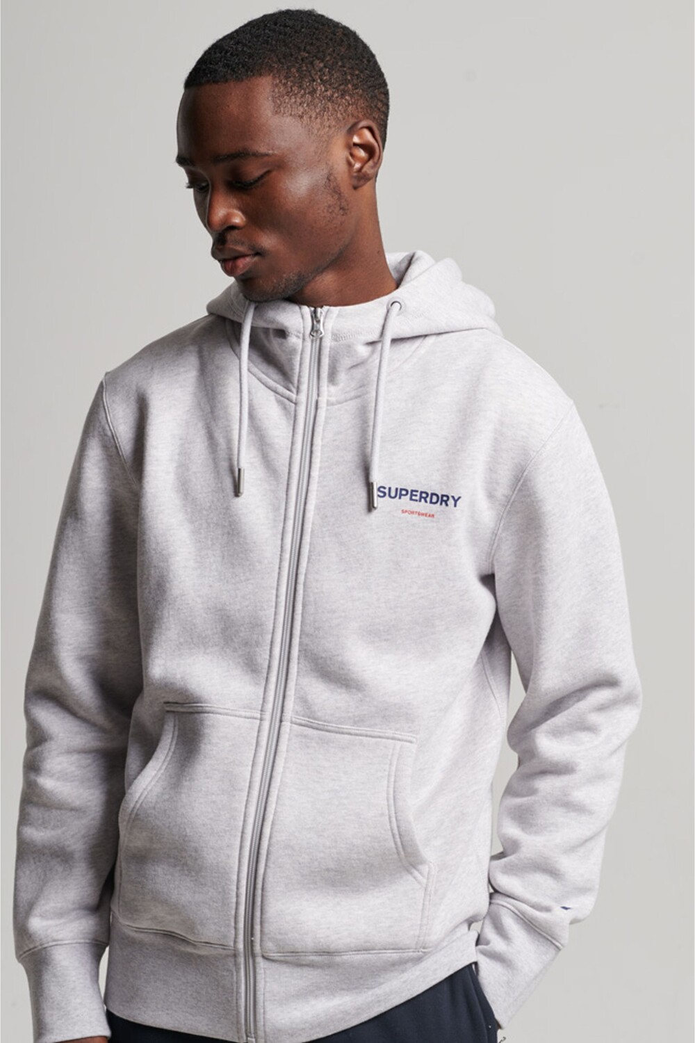 

Худи Code Sportswear на молнии Superdry, серый