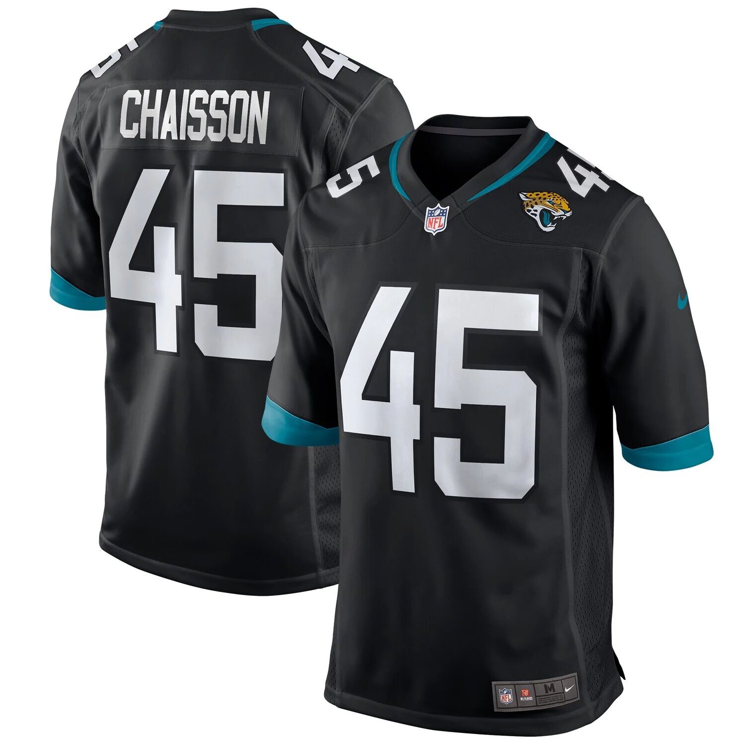 

Мужская черная игровая майка K'Lavon Chaisson Jacksonville Jaguars Nike, Черный