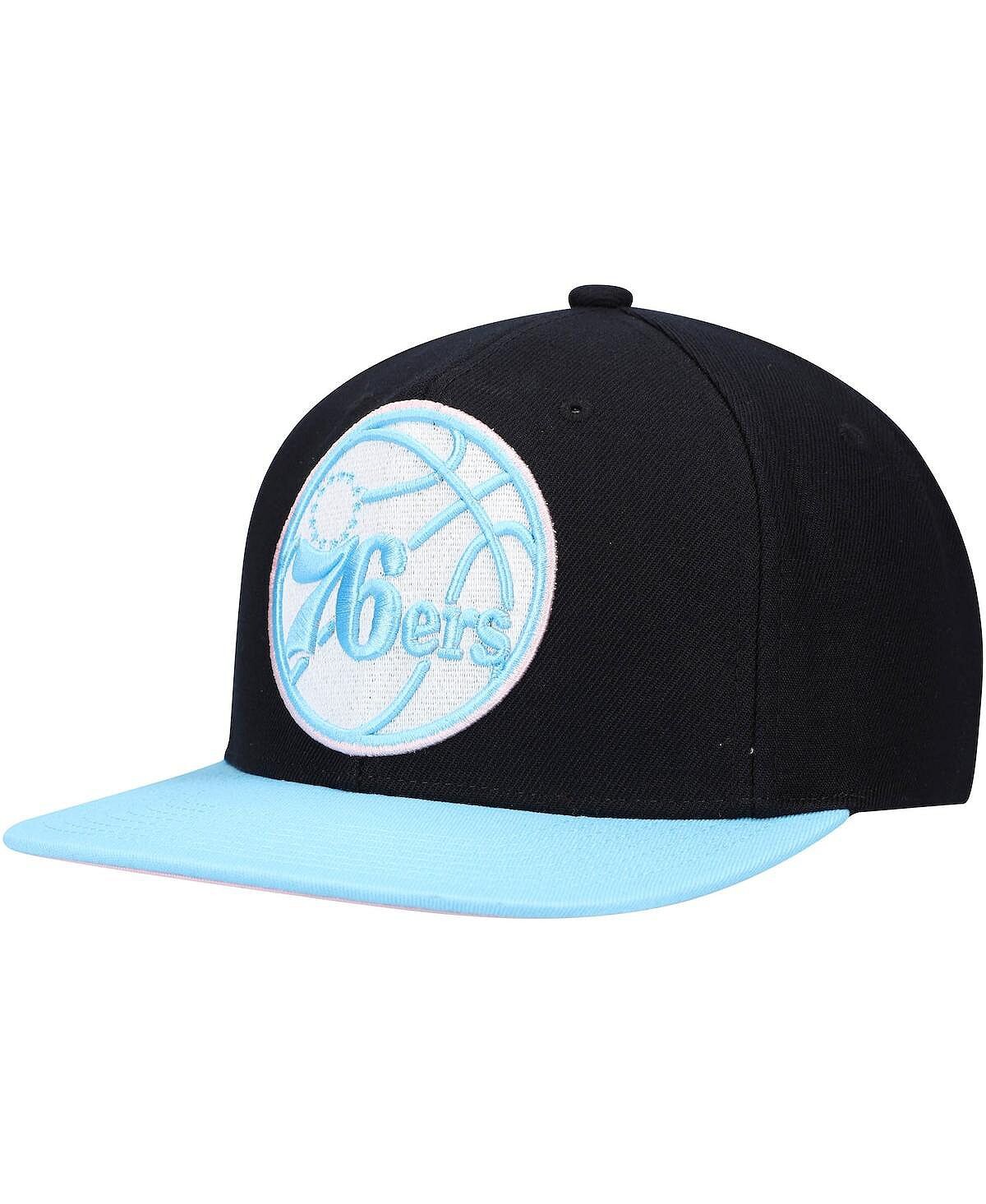 

Мужская черно-голубая кепка Philadelphia 76ers Pastel Snapback Mitchell & Ness