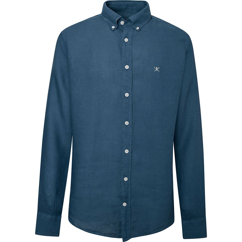 

Рубашка с длинным рукавом Hackett Garment Dyed B, синий