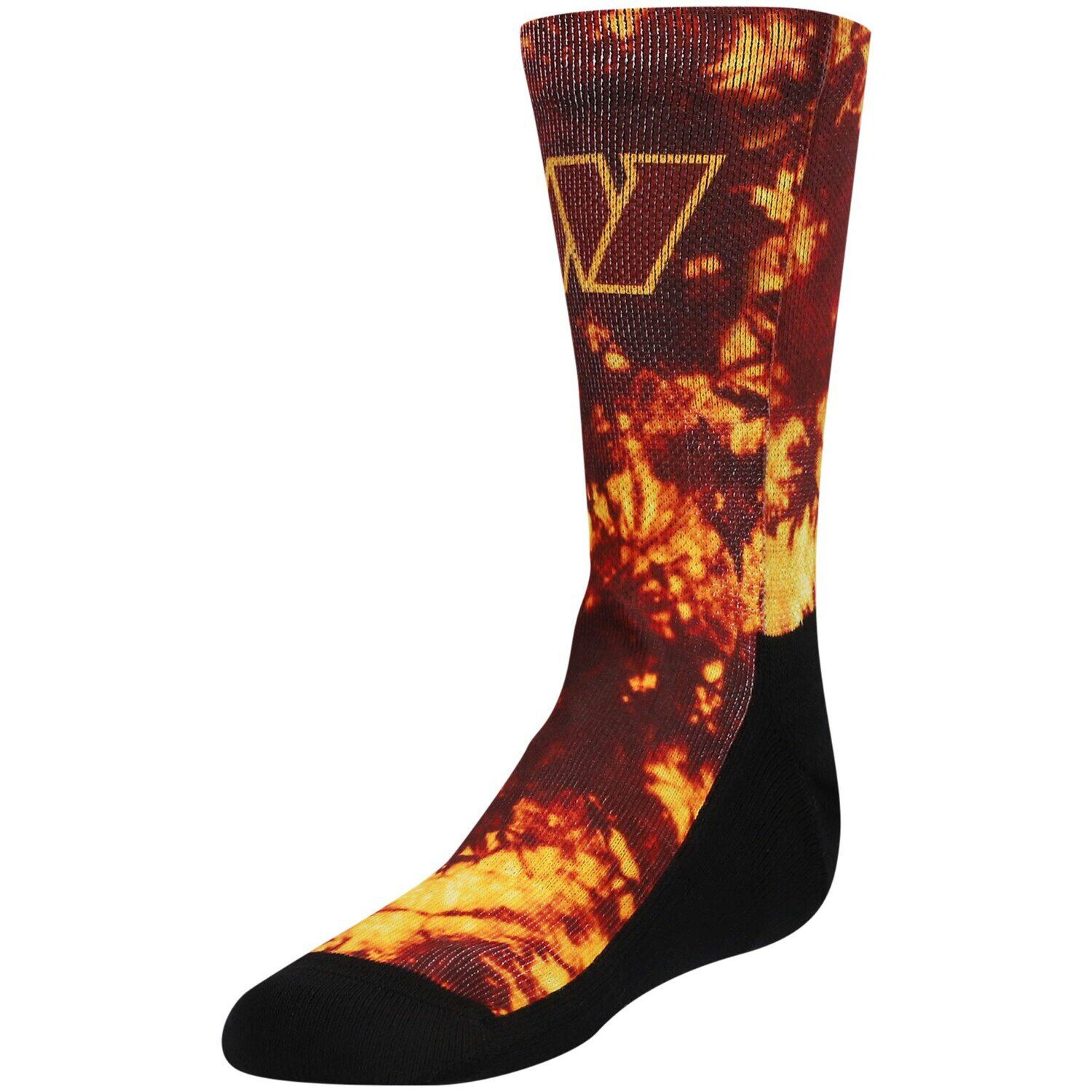 

Молодежные носки Rock Em Носки Washington Commanders Tie-Dye Crew Unbranded