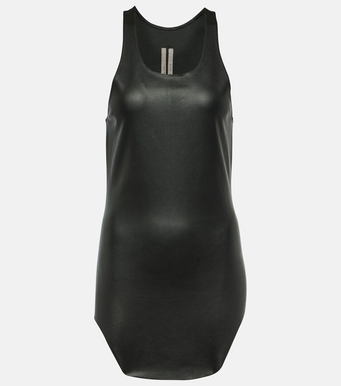 

Майка с кожаной отделкой Rick Owens, черный