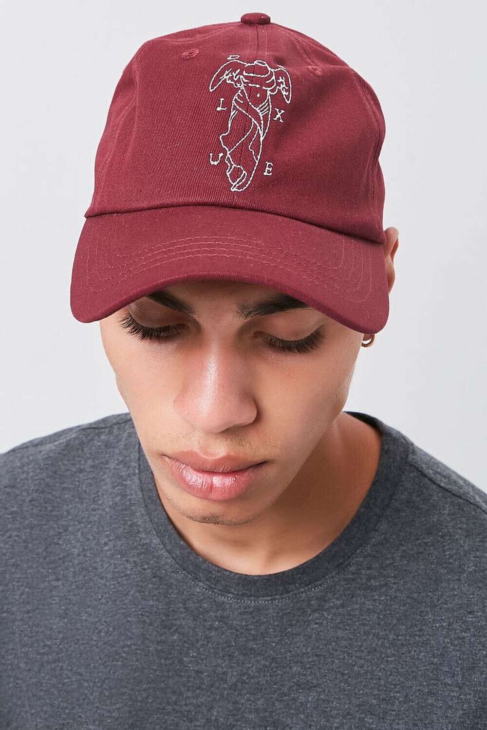 

Кепка Deluxe с вышитым рисунком Forever 21, бордовый