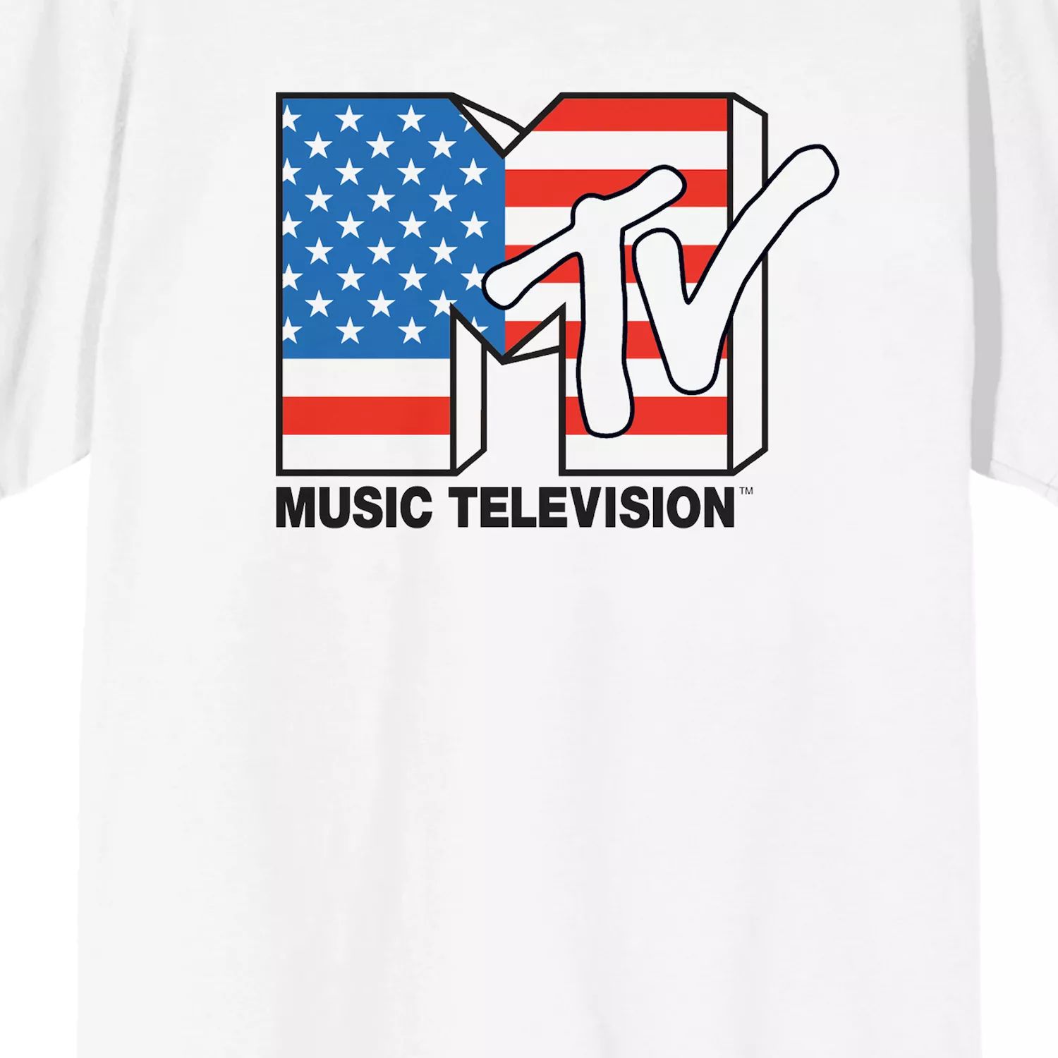 Мужская футболка MTV с американским флагом Licensed Character