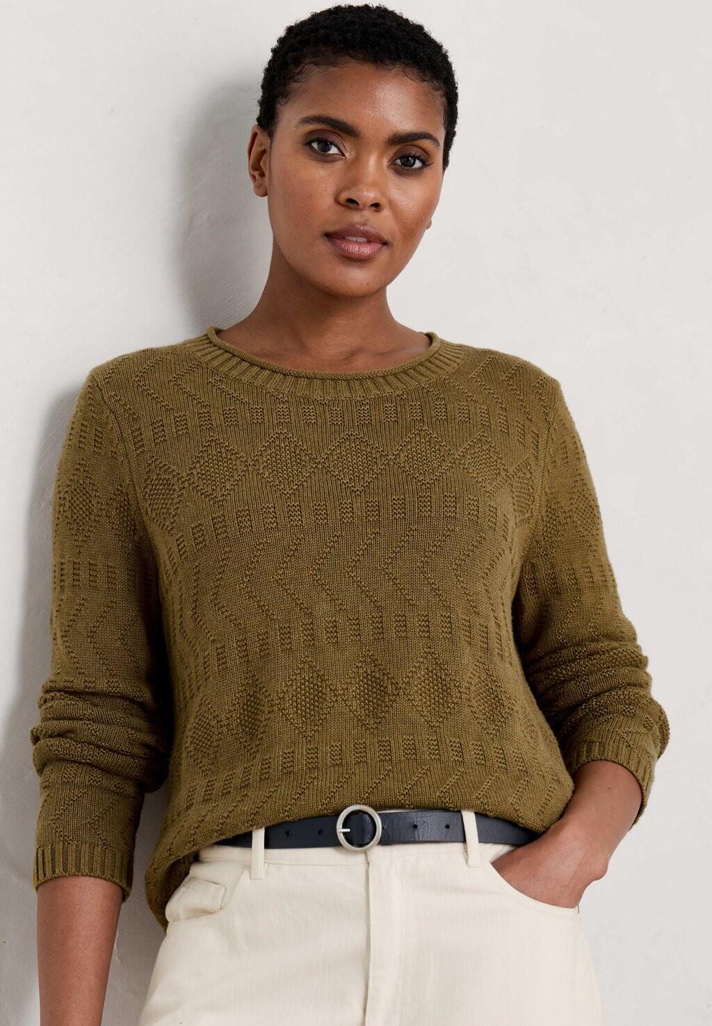 

Вязаный свитер LONG SLEEVE Seasalt Cornwall, цвет fern moss