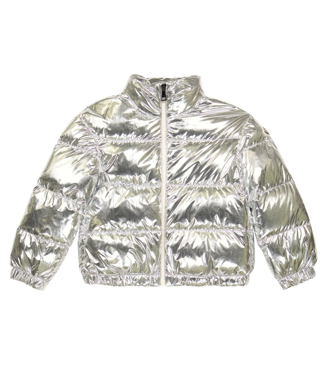 

Пуховик Meuse с эффектом металлик Moncler Enfant, серебряный