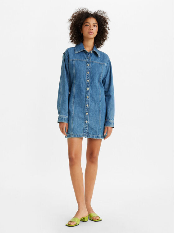 

Джинсовое платье свободного кроя Levi's, синий