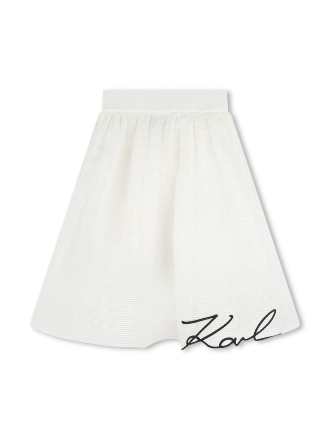 

Karl Lagerfeld Kids юбка А-силуэта с вышитым логотипом, белый