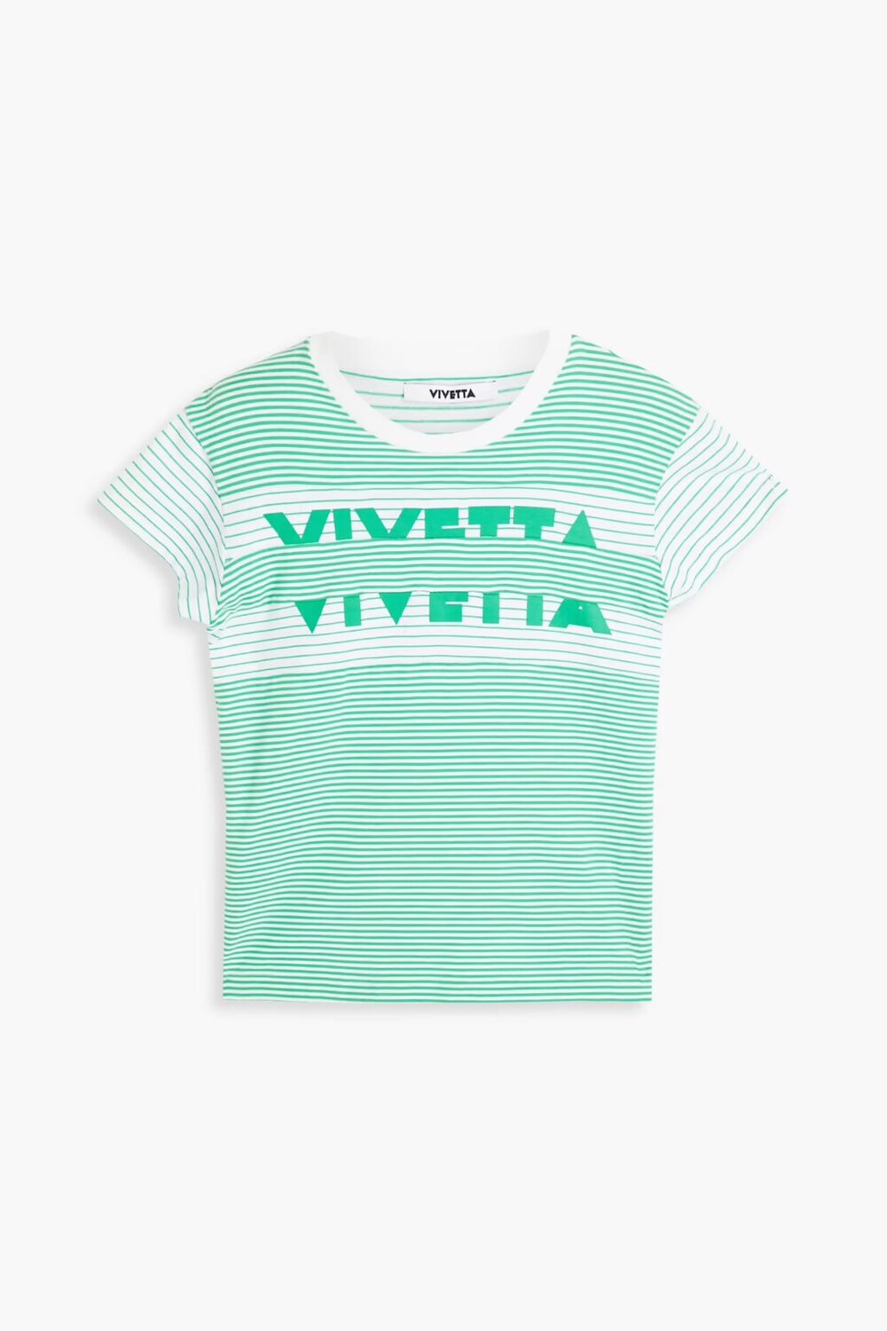 

Футболка из хлопкового джерси с принтом Vivetta, зеленый
