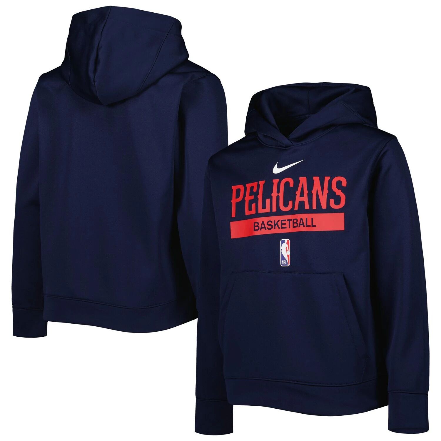 

Темно-синий молодежный пуловер с капюшоном Nike New Orleans Pelicans Spotlight Practice Performance Nike