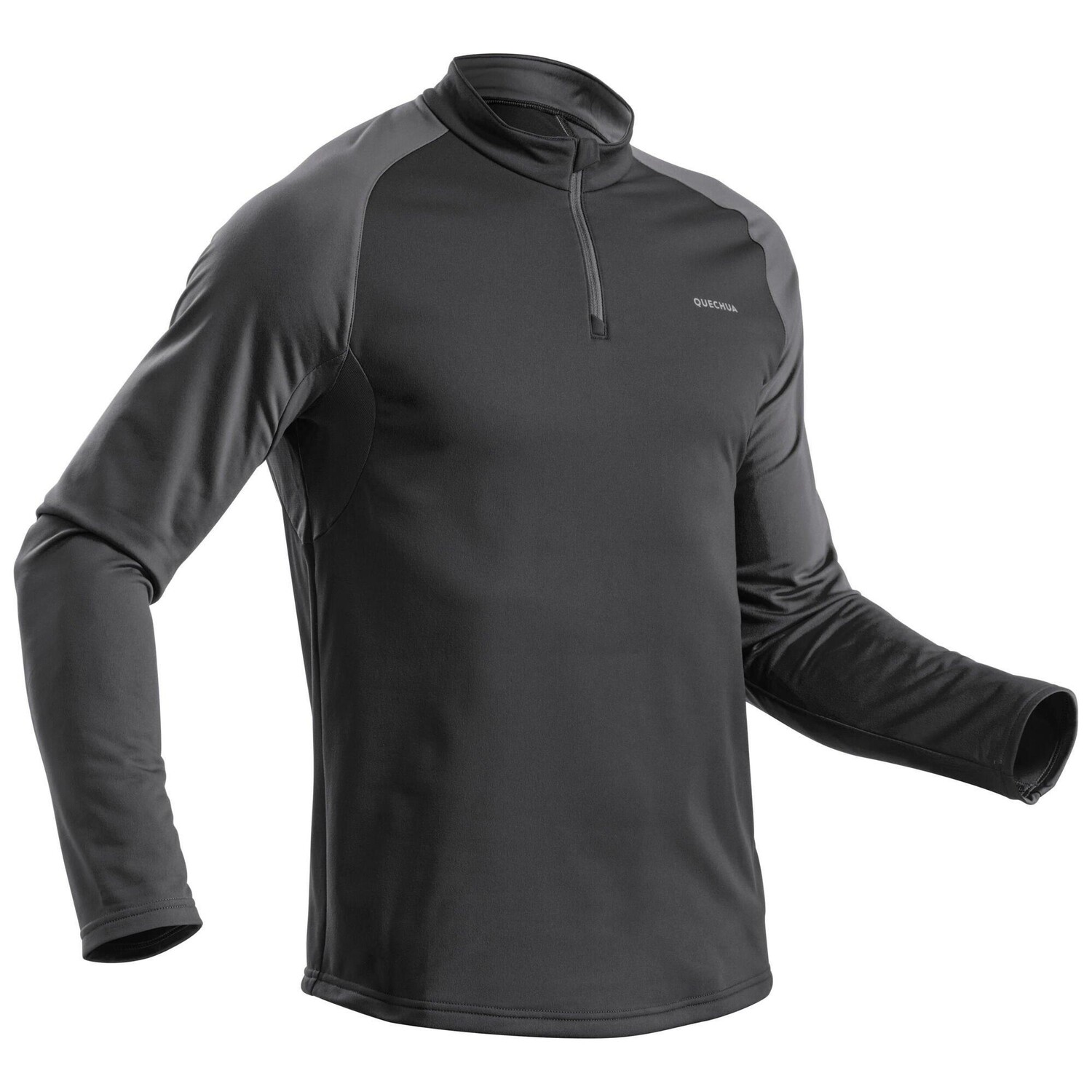 

Теплая футболка с длинными рукавами Decathlon Hiking — Sh100 Quechua, черный