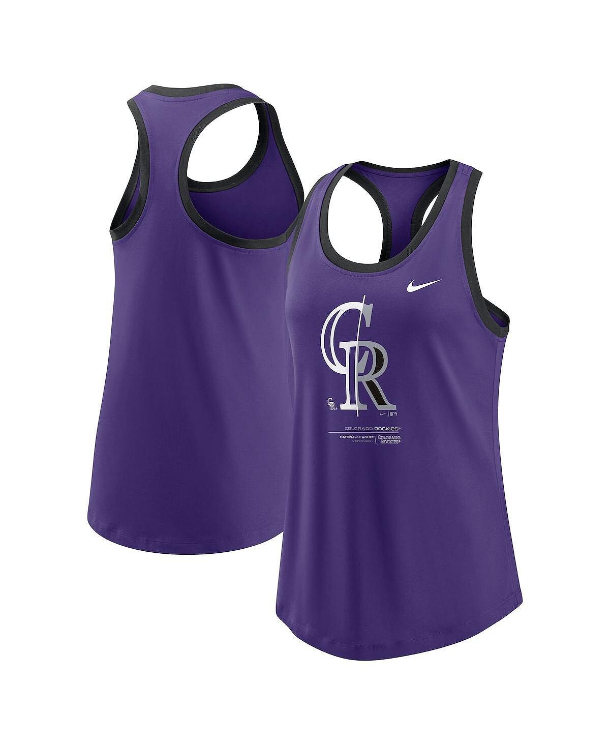 

Женская фиолетовая майка Colorado Rockies Tech Tech Nike