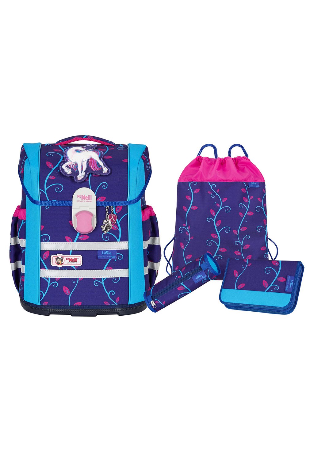 Набор школьных сумок SET 4 McNeill, цвет dark purple