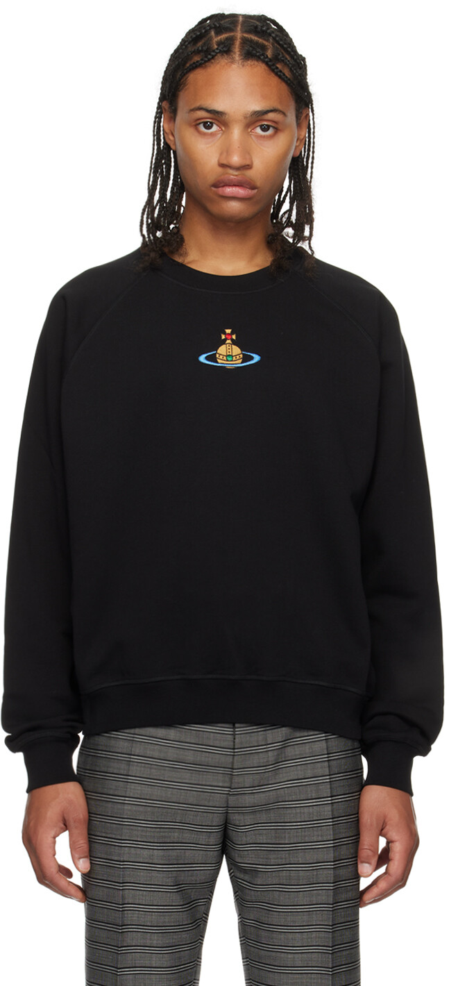 

Черный свитшот с вышивкой Vivienne Westwood