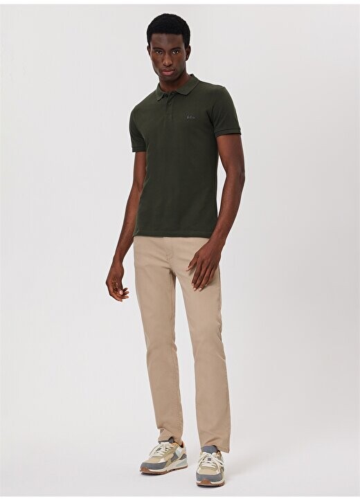 

Зеленая мужская футболка-поло 232 LCM 242048 TWINS GREEN Lee Cooper, зеленый