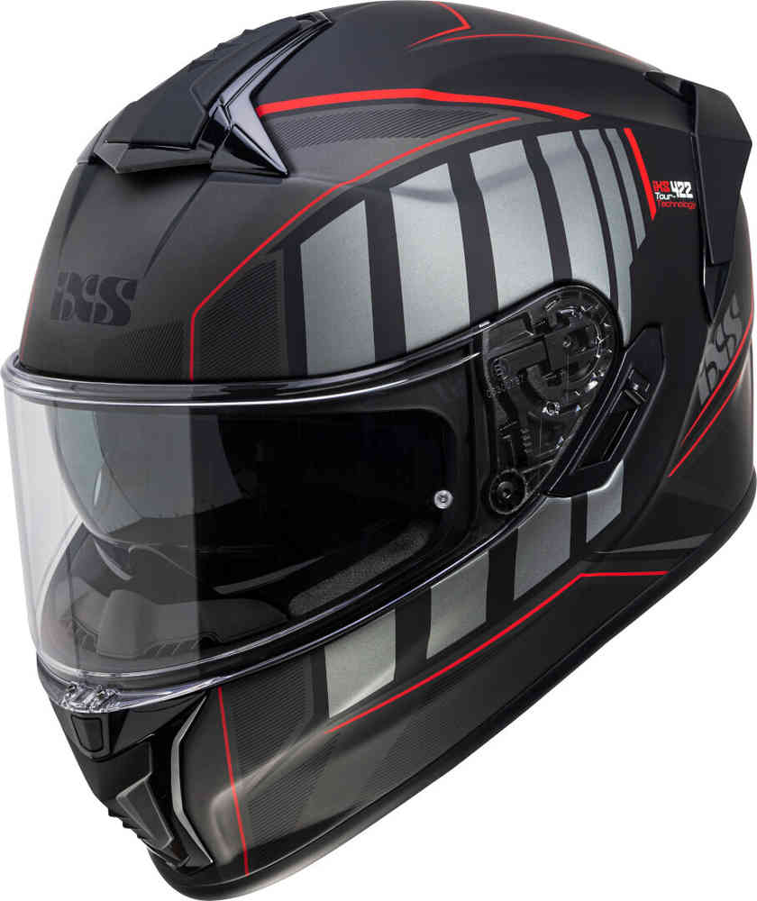422 FG 2.1 Шлем IXS, черный матовый/красный
