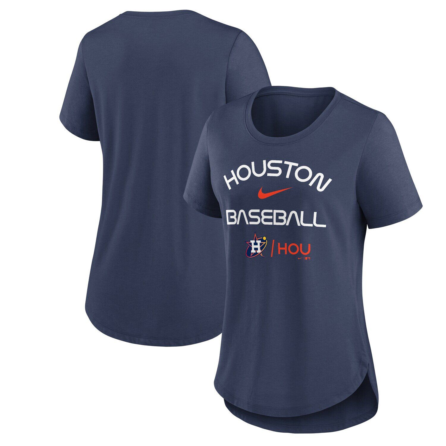 

Женская темно-синяя футболка Tri-Blend Nike Houston Astros City Connect Nike, Синий