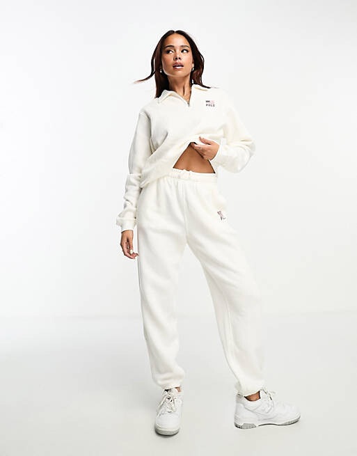 

Кремовые джоггеры с логотипом и флагом Polo Ralph Lauren CO-ORD