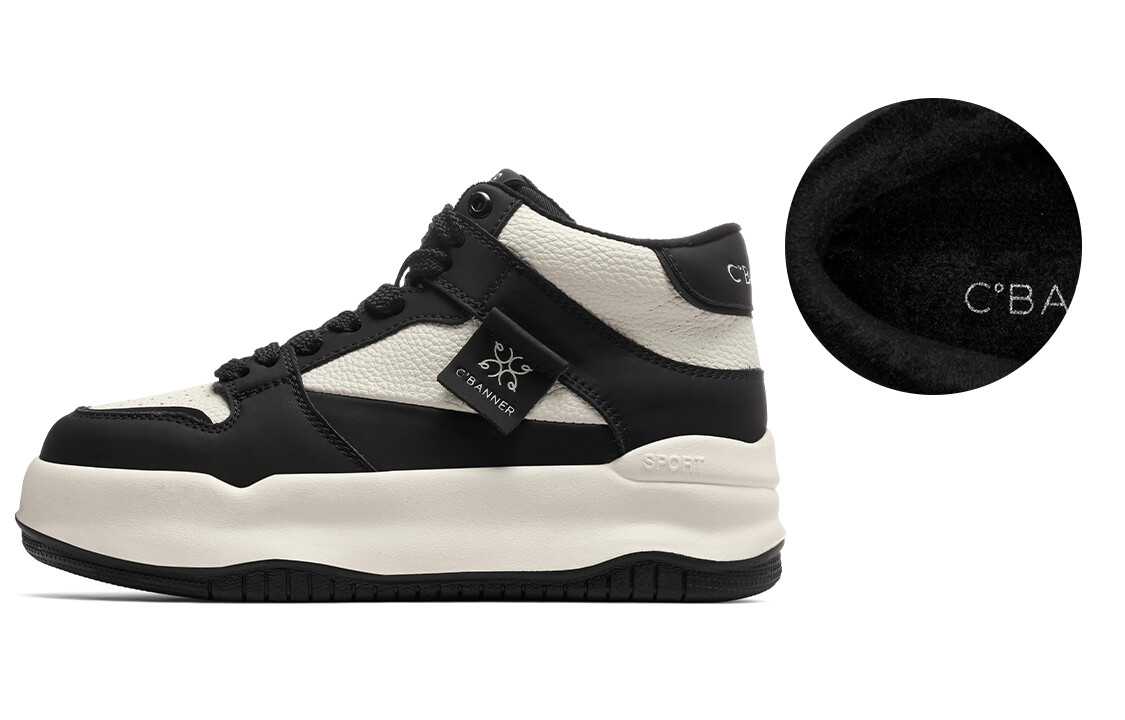 

Кроссовки C°BANNER Lifestyle Shoes Women's Mid-top Black, черный