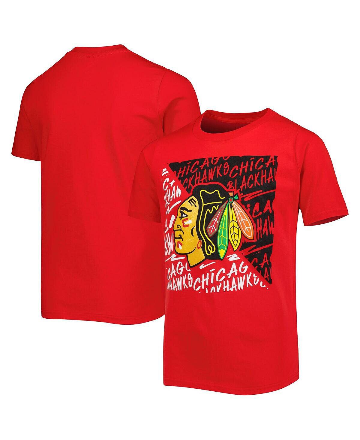 

Красная футболка Big Boys Chicago Blackhawks Divide Outerstuff