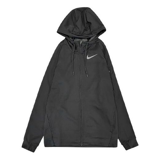 Куртка Nike Logo Casual Sports Fleece Lined Hooded Jacket Black, черный