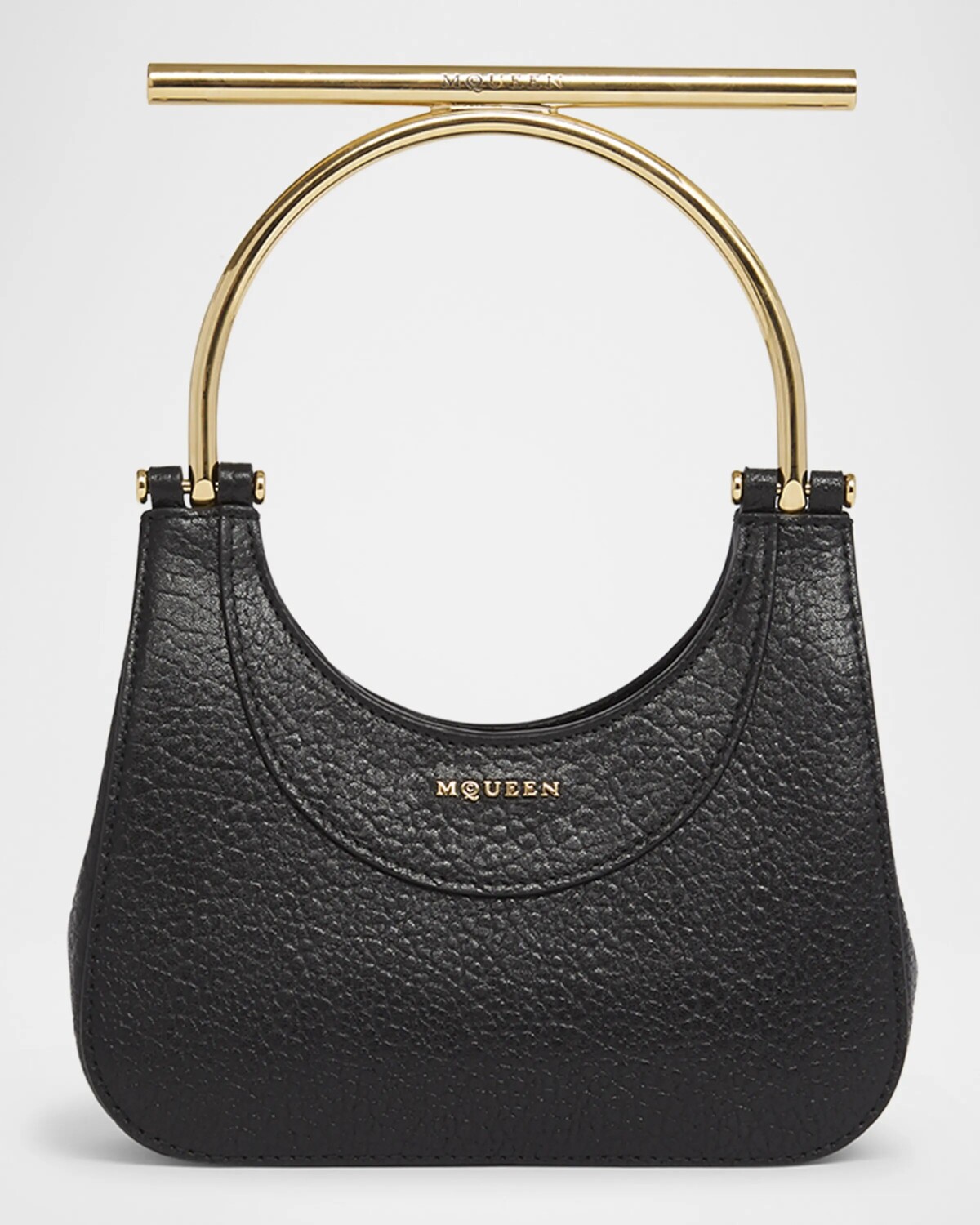 

Миниатюрная сумка с Т-образной планкой Alexander Mcqueen, цвет Black Gold
