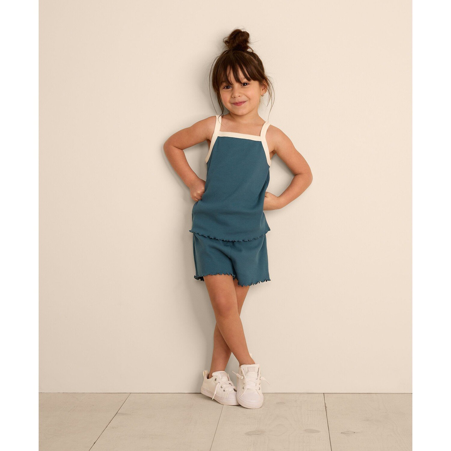 

Комплект из топа и шорт с краем салата Little Co. для малышей и малышей Little Co. от Lauren Conrad Little Co. by Lauren Conrad, синий