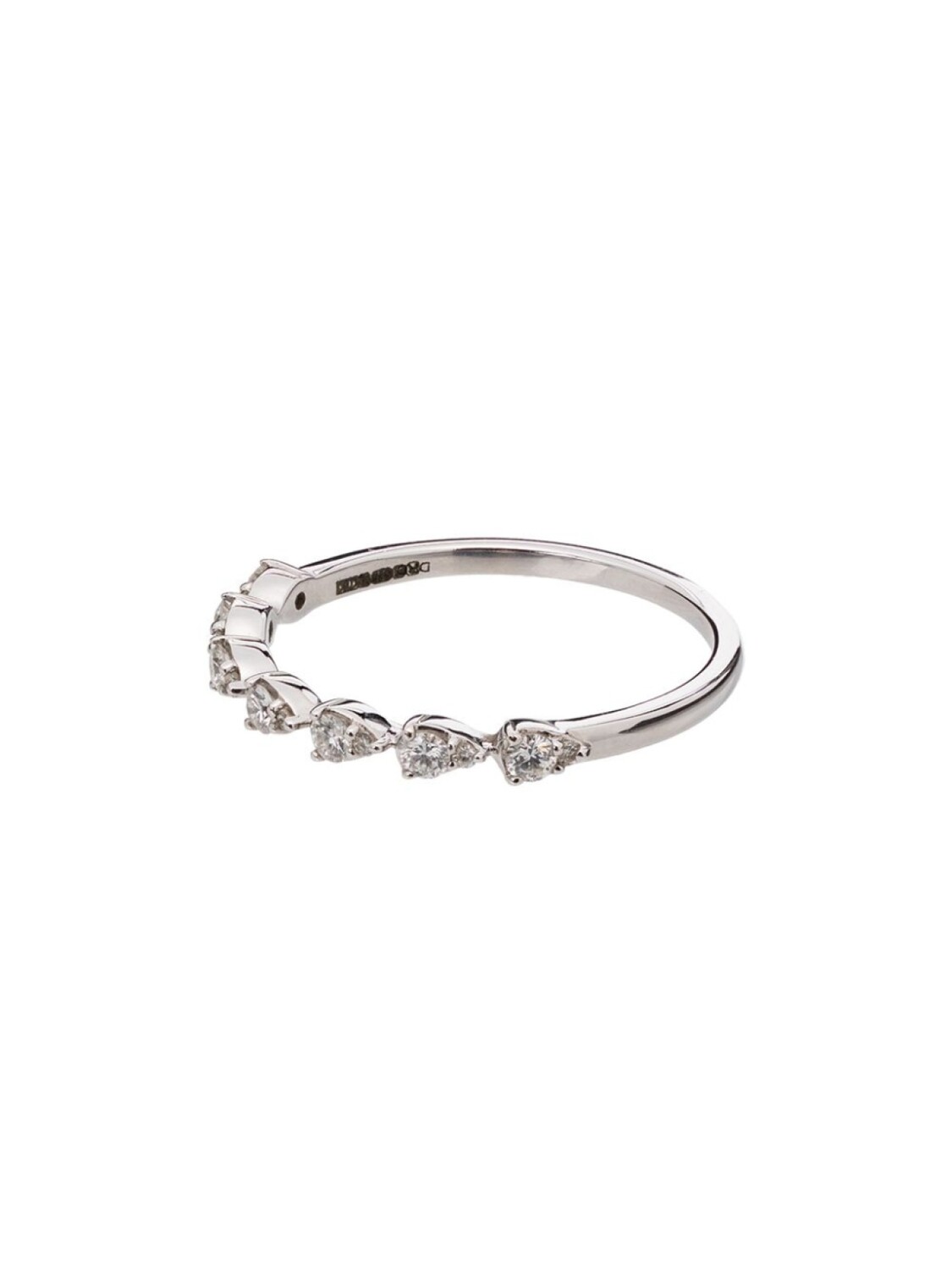 

Кольцо из белого золота с бриллиантами Dana Rebecca Designs, серебряный