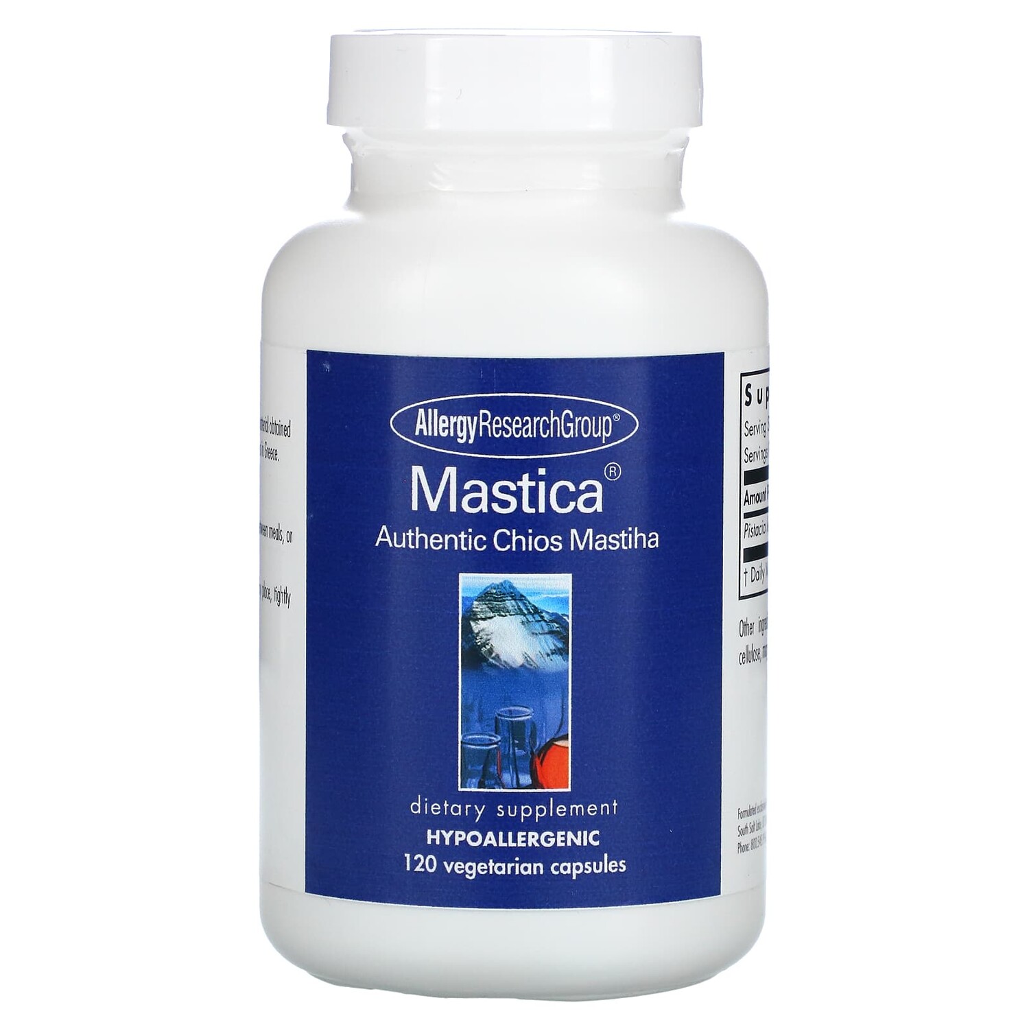 

Mastica, подлинная хиосская мастика, 120 вегетарианских капсул, Allergy Research Group