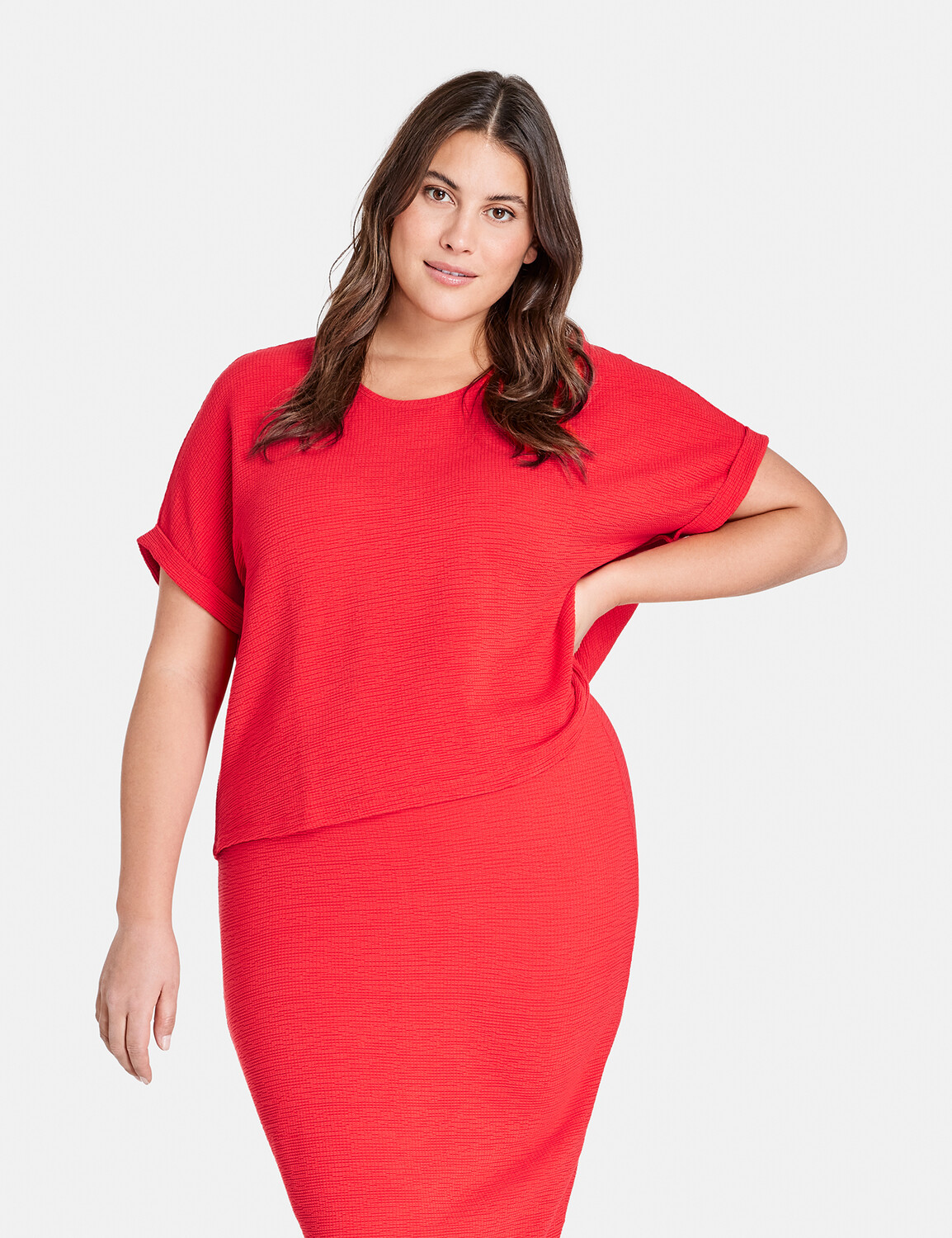 

Футболка SAMOON Kurzarm Rundhals, цвет Strawberry Red