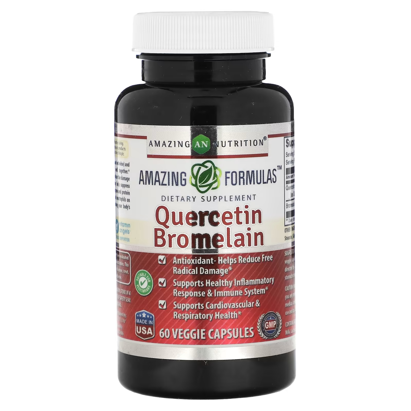 Кверцетин бромелайн Amazing Nutrition, 60 растительных капсул