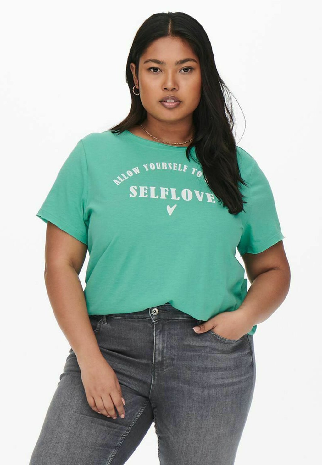 

Футболка с принтом MIT CURVY STATEMENTPRINT- ONLY Carmakoma, цвет marine green