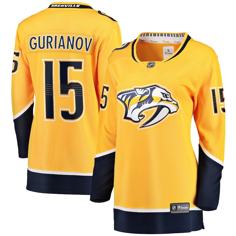 

Джерси Fanatics Branded Nashville Predators, золотой