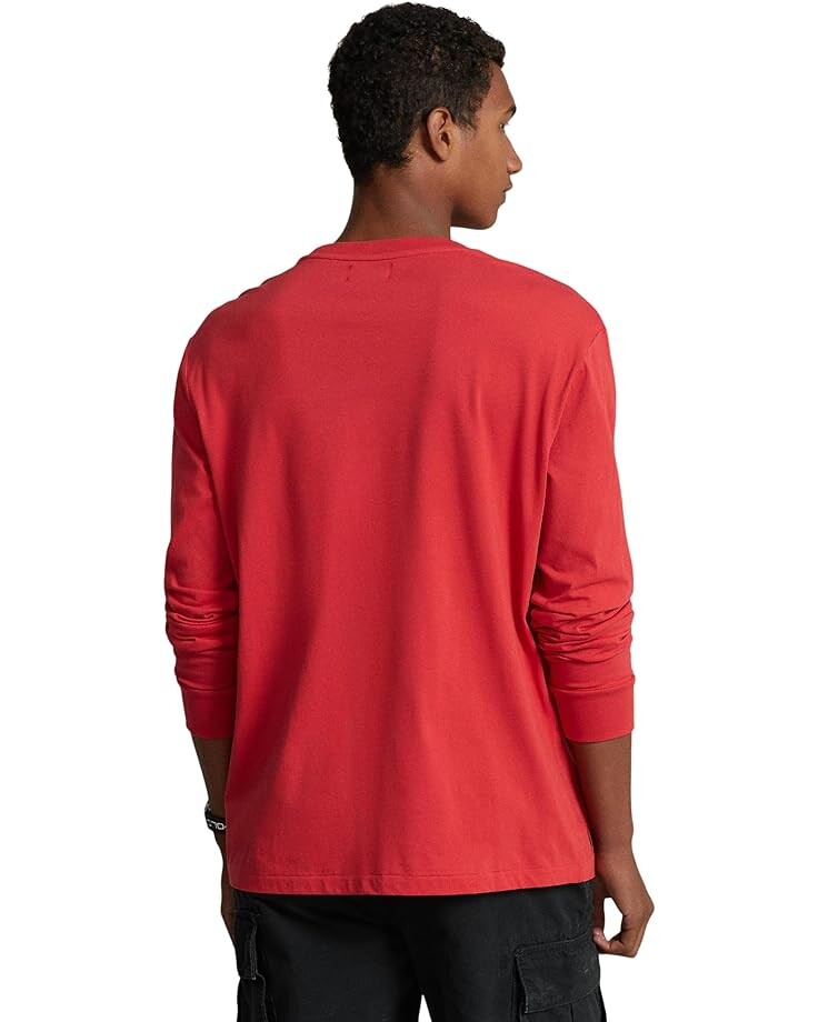 

Футболка Polo Ralph Lauren Classic Fit Logo Jersey Long Sleeve T-Shirt, цвет Post Red