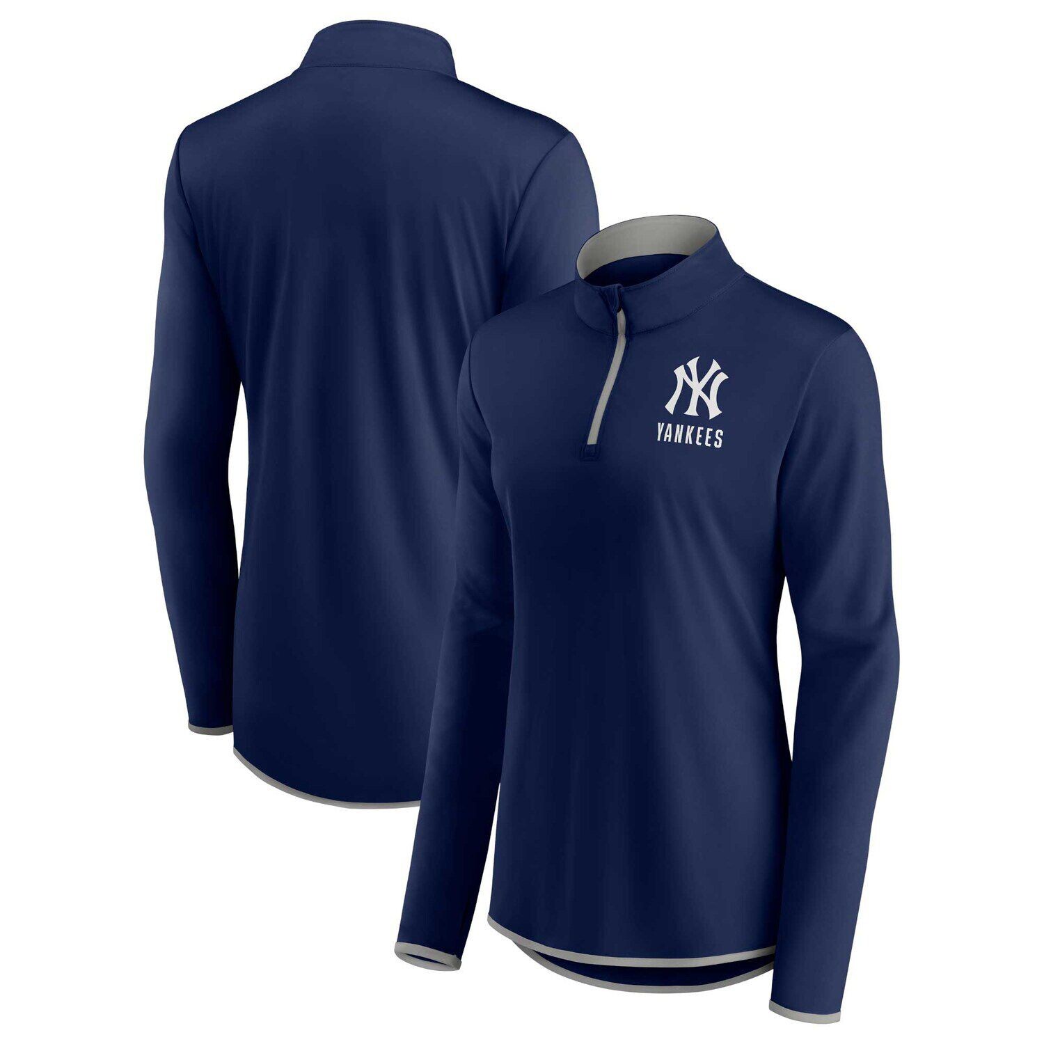 

Женская темно-синяя куртка Fanatics с молнией на четверть длины New York Yankees Worth The Drive Fanatics, Синий